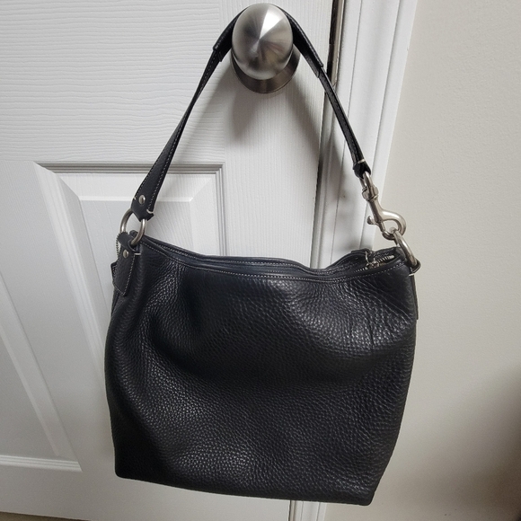 Coach NWT Sarah Black Pebble Leather Hobo. - Picture 5 of 16